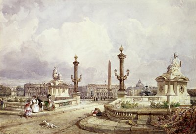 Der Place de la Concorde, ca. 1837 von William Wyld